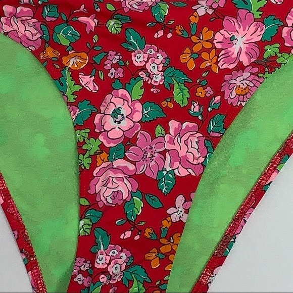 Abercrombie and Fitch | Size M | Red Floral Tie Sides Bikini Swim Bottom NWT - Picture 3 of 12